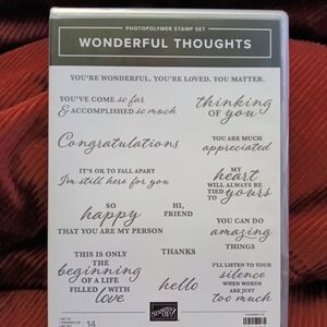 Stampin' Up! NEW Wonderful Thoughts Photopolymer Stamp Set & Dies